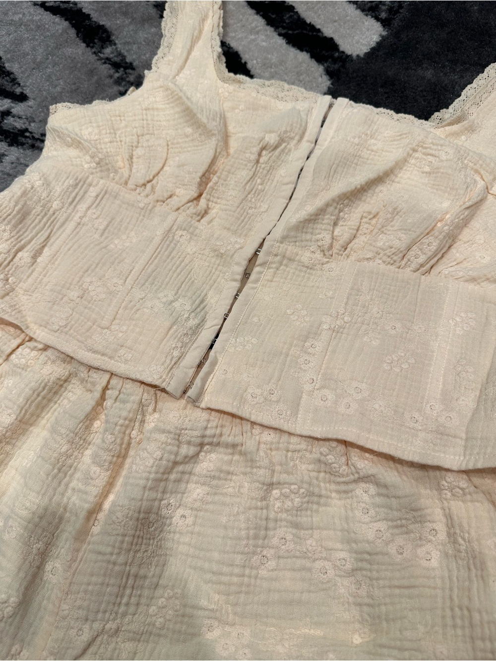 Women’s Butter Yellow Eyelet Lace Short Set - Picture 2 of 4